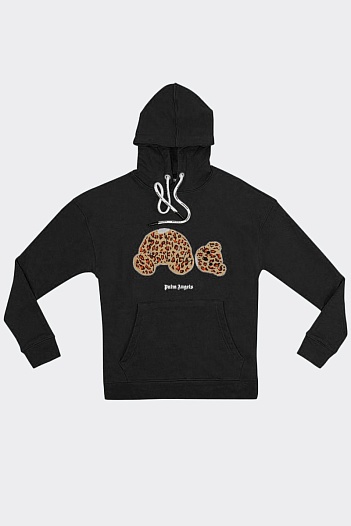 Мужское худи Palm Angels Leopard Teddy Bear - Yellow   