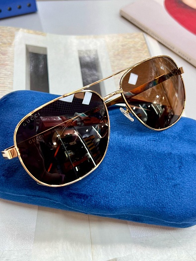 Брендовые солнцезащитные очки авиаторы Gucci   