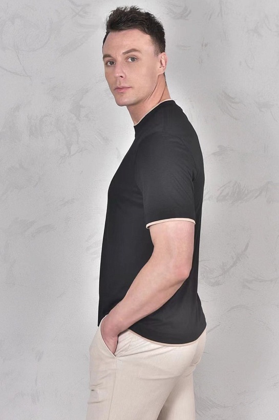 Футболка Brunello Cucinelli Premium layered-effect - Black