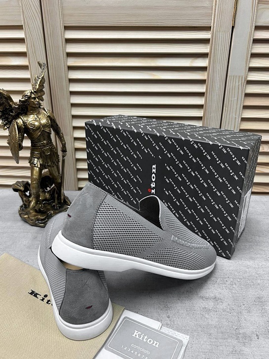 Мужские текстильные лоферы Kiton