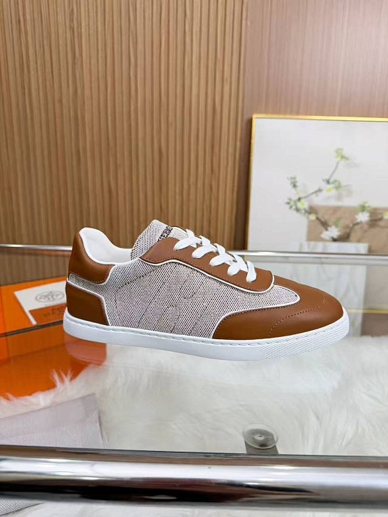 Женские кожаные кроссовки Hermes Match