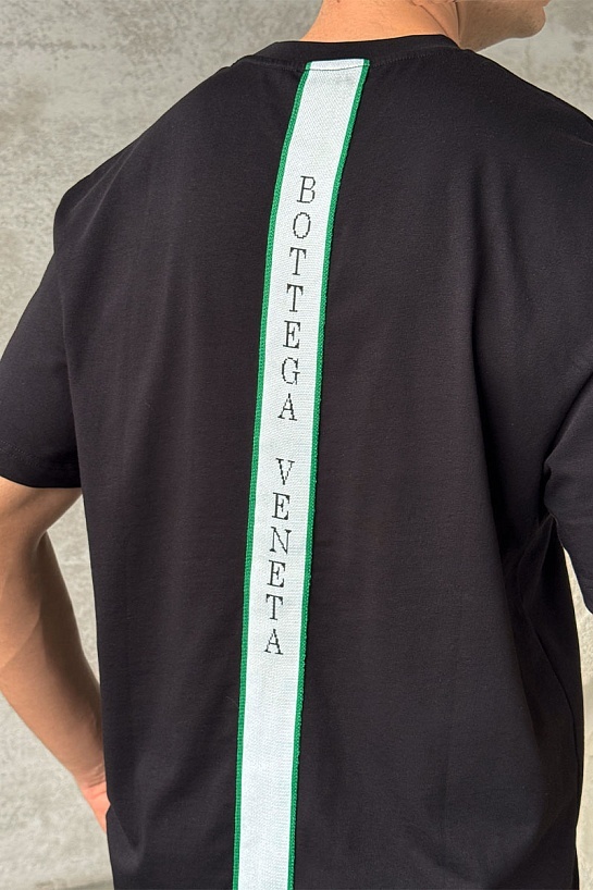 Чёрная оверсайз футболка Bottega Veneta