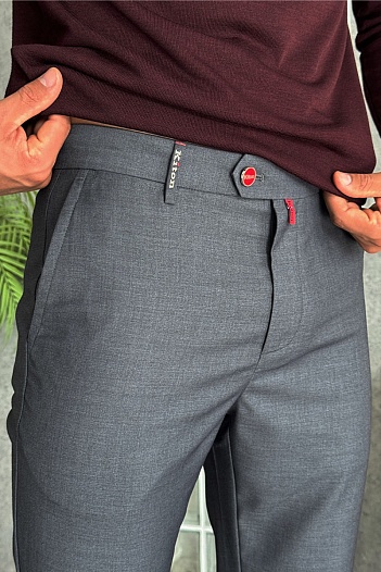 Мужские серые брюки Kiton premium   