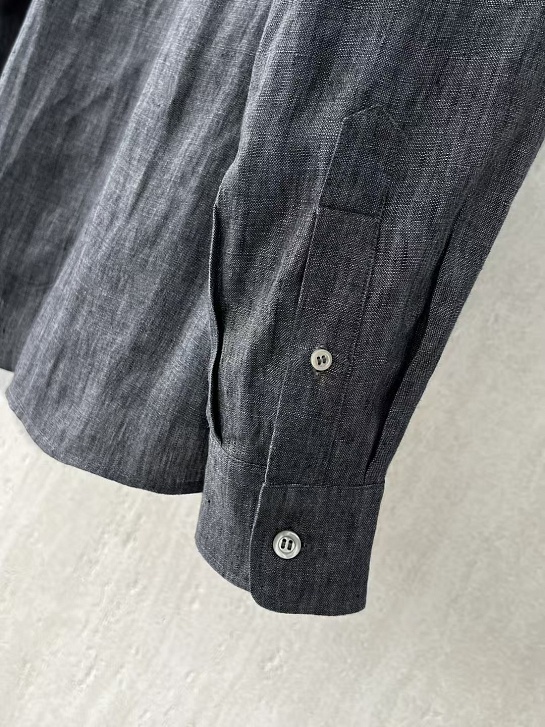 Льняная рубашка Brunello Cucinelli Premium - Grey
