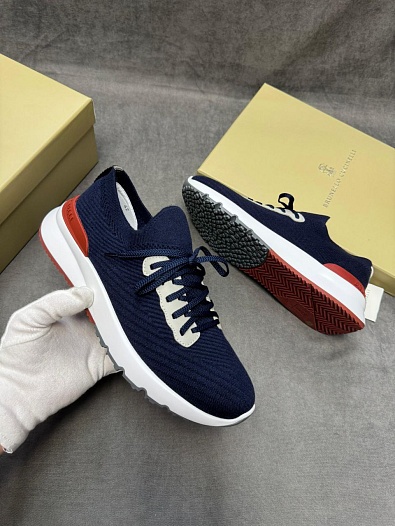 Мужские кроссовки Brunello Cucinelli knitted - Navy   
