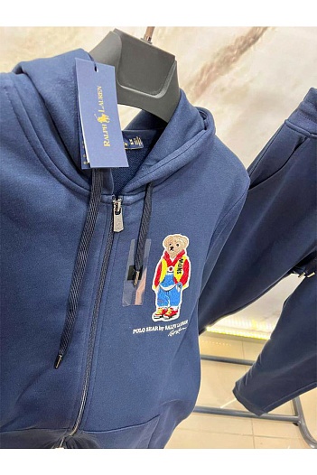 Мужской синий костюм Polo Ralph Lauren logo-embroidered   