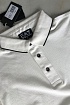 Белое мужское поло Emporio Armani 7 rubber logo