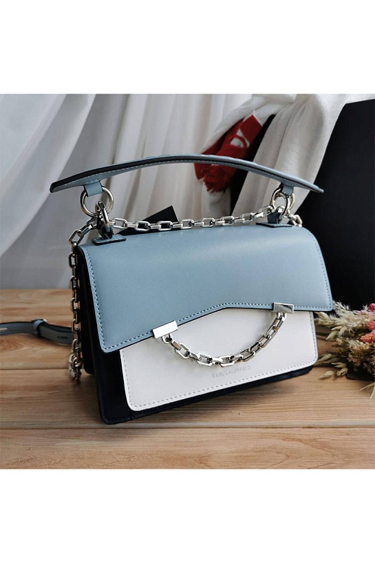 Кожаная сумка-сетчел Karl Lagerfeld Seven 21x15 см