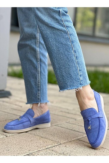 Женские замшевые лоферы Loro Piana Open Walk   