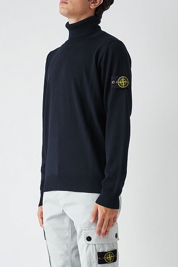 Водолазка тёмно-синего цвета Stone Island compass-patch   