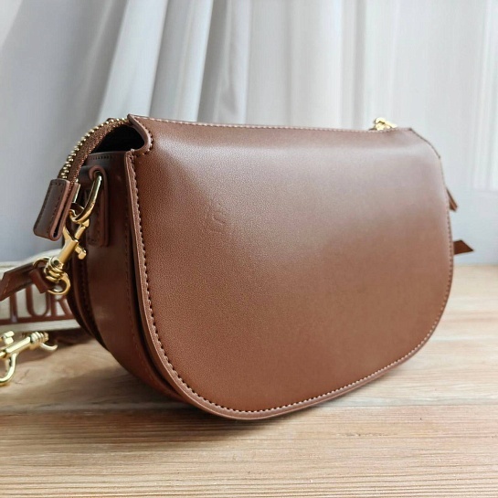 Кожаная сумка Versace Jeans Conture 22x15 см - Brown