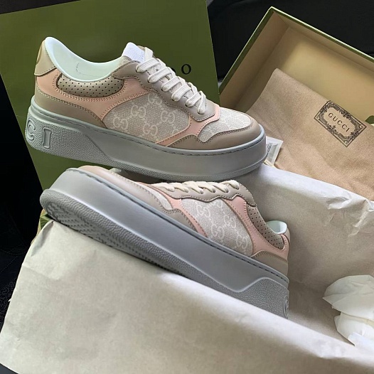 Женские кроссовки Gucci GG Chunky B - Beige / Grey   