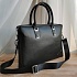Кожаная чёрная сумка Montblanc 39x29 см