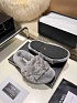 Женские меховые шлёпанцы Chanel Oran premium - Grey