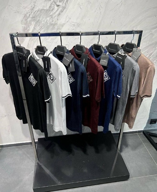 Классическое мужское поло Dolce&Gabbana чёрного цвета