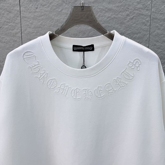 Белая оверсайз футболка Chrome Hearts premium