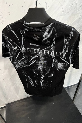 Футболка чёрного цвета Philipp Plein Hexagon   