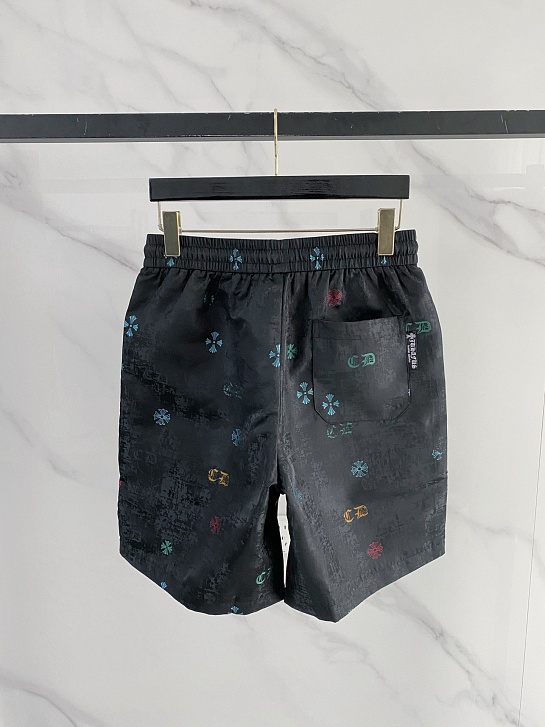 Мужские чёрные шорты Chrome Hearts premium