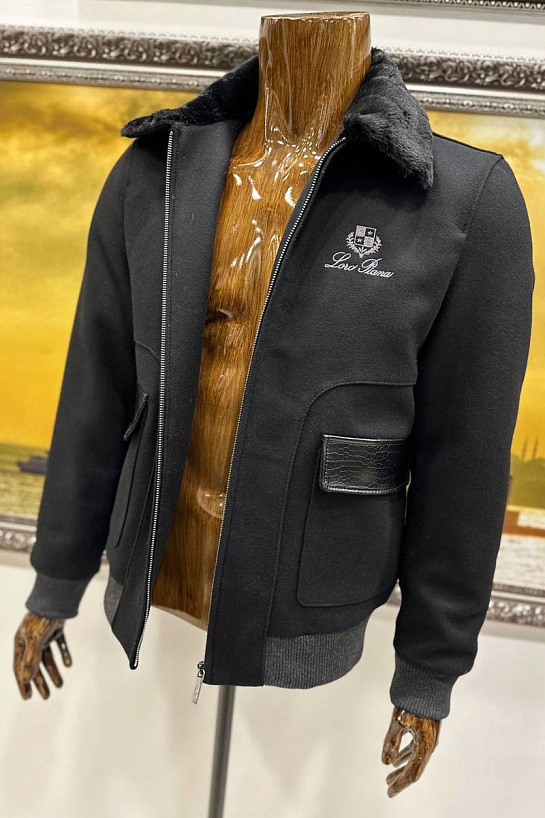 Укороченное кашемировое пальто Loro Piana - Black