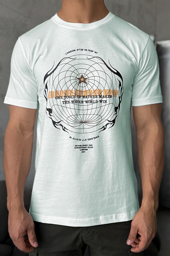 Мужская бирюзовая футболка Burberry London