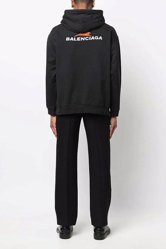 Чёрное худи Balenciaga Year Of The Tiger embroidered-logo