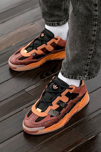 Кроссовки Adidas Niteball - Black / Orange   