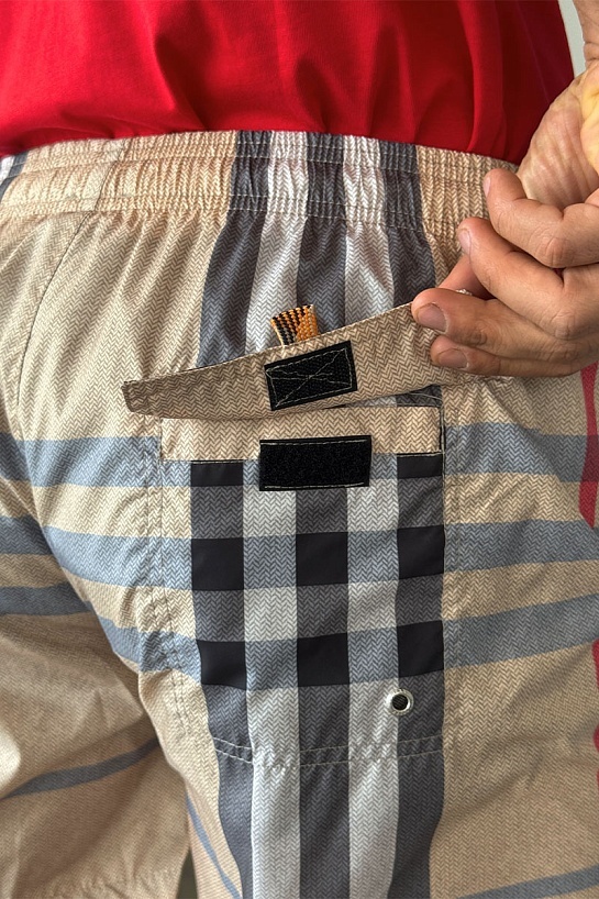 Мужские бежевые шорты Burberry London Check