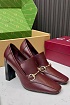 Женские кожаные лоферы на каблуке Gucci Signora Pump premium
