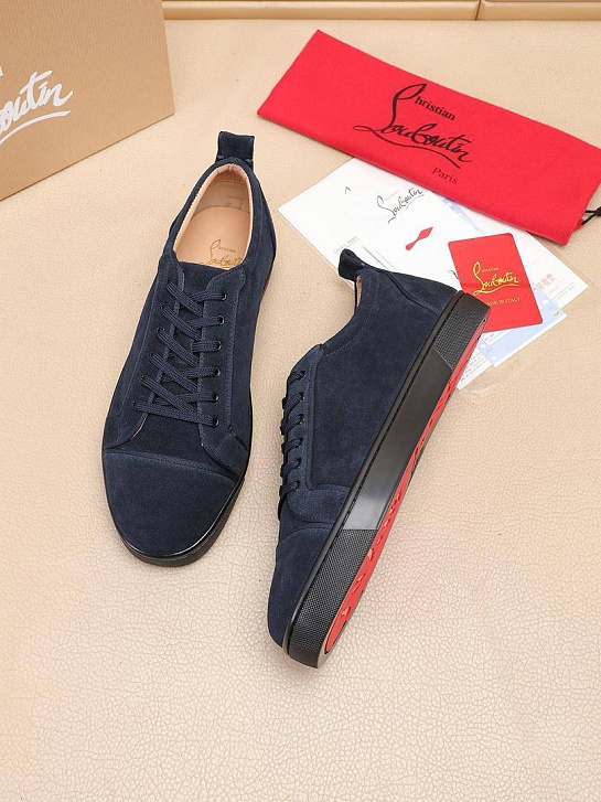 Замшевые кроссовки Christian Louboutin Louis Junior