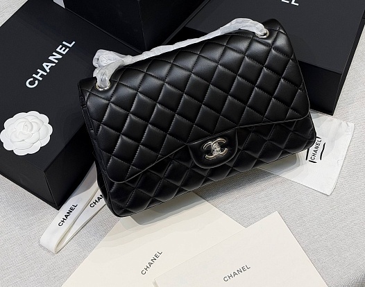 Кожаная сумка Chanel Classic Flap premium 30x20x9 см (8 расцветок)   