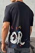 Мужская чёрная футболка Dior paint-splatter