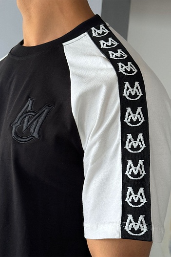 Мужская футболка Moncler чёрного цвета   