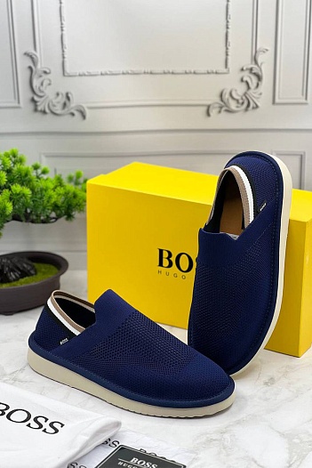 Текстильные слипоны Hugo Boss Homium - Navy   