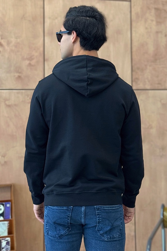 Мужское чёрное худи Givenchy Barbed Wire Flocked