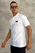 Мужское белое поло Armani Exchange rubber logo