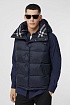 Синяя куртка со съёмными рукавами Burberry Lockwell logo-patch