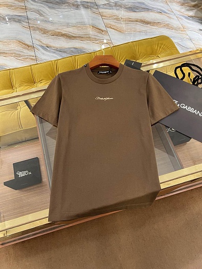 Мужская футболка Dolce & Gabbana Premium - Brown   
