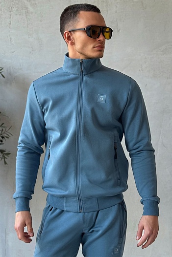 Кофта на молнии Armani Exchange logo-patch - Blue   
