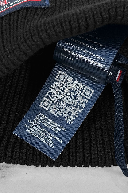 Мужская чёрная шапка Tommy Hilfiger logo-patch