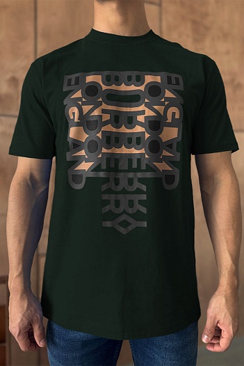 Зелёная футболка Burberry London England   