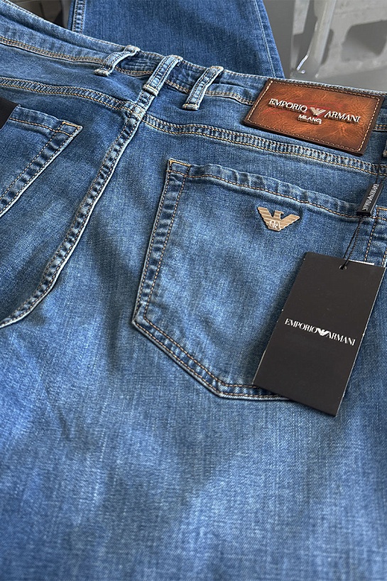 Мужские синие джинсы Emporio Armani regular fit