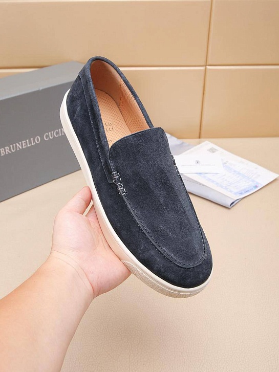 Мужские замшевые лоферы Brunello Cucinelli