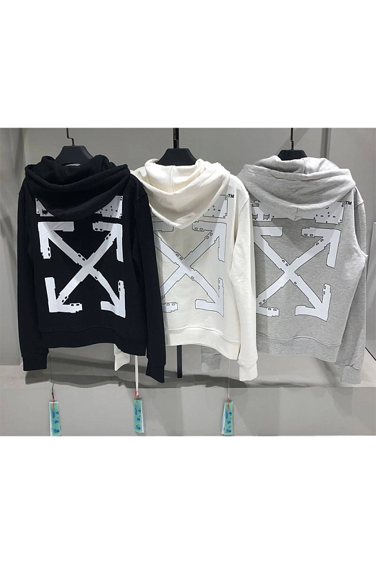 Мужское чёрное худи Off-White x Teenage Engineering logo-patch