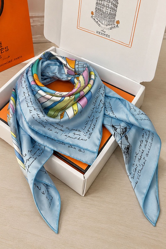 Платок Hermes Harnais Le Pegase premium 87x88 см