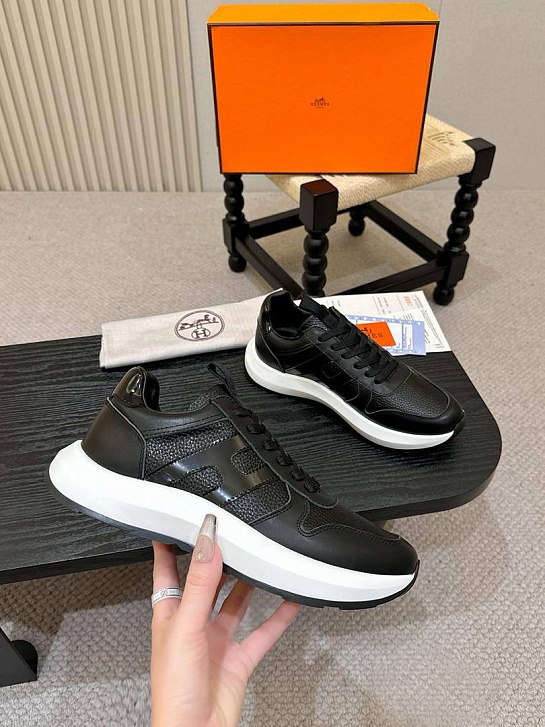 Мужские кожаные кроссовки Hermes