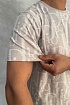 Бежевая мужская футболка Dior All-over Logo
