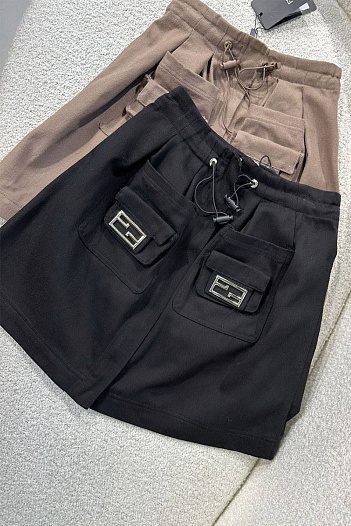 Женская юбка Fendi FF - Black   