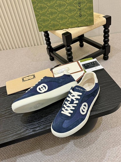 Мужские кроссовки Gucci G75 - Blue   