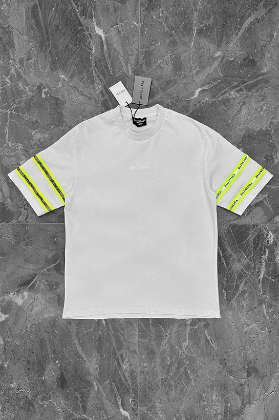 Оверсайз футболка Balenciaga reflective tape - White