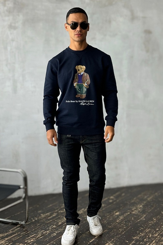 Тёмно-синий свитшот Роlо Ralрh Lаurеn "Bear"
